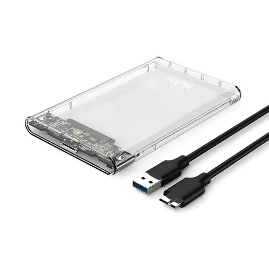 [NETAC WH11-USBC] Netac Enclosure 2.5" SATA to USB-C External HDD, Transparent