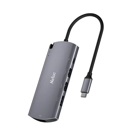 [NT07WH41-32C0] Netac 6in1 docking, 1xUSB-C, 1xPD, Output 2xUSB, 1xHDMI, 1xRJ45, 1xM.2 SATA),  2280/2260/2242/2230