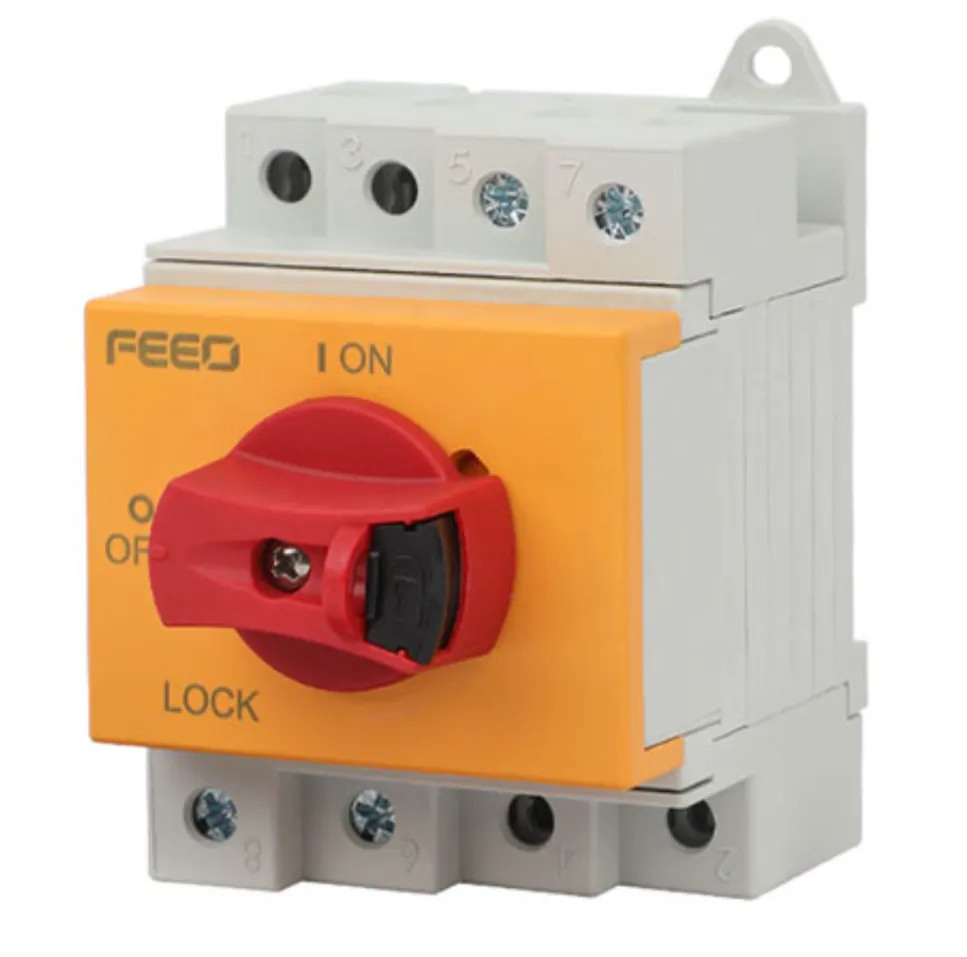 [FDIS-NH-4P] FEEO 4P 32A 1000V DC ISOLATOR SWITCH，WITH BUSBAR